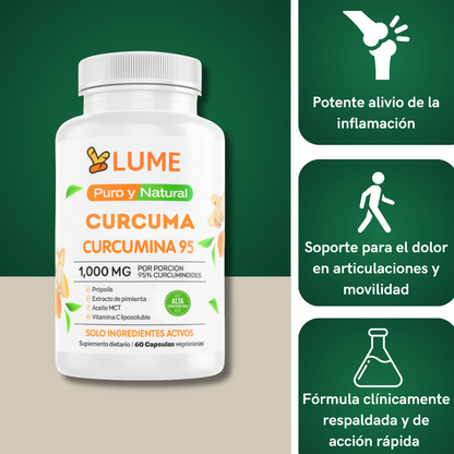 Cápsulas de curcumina de curcuma